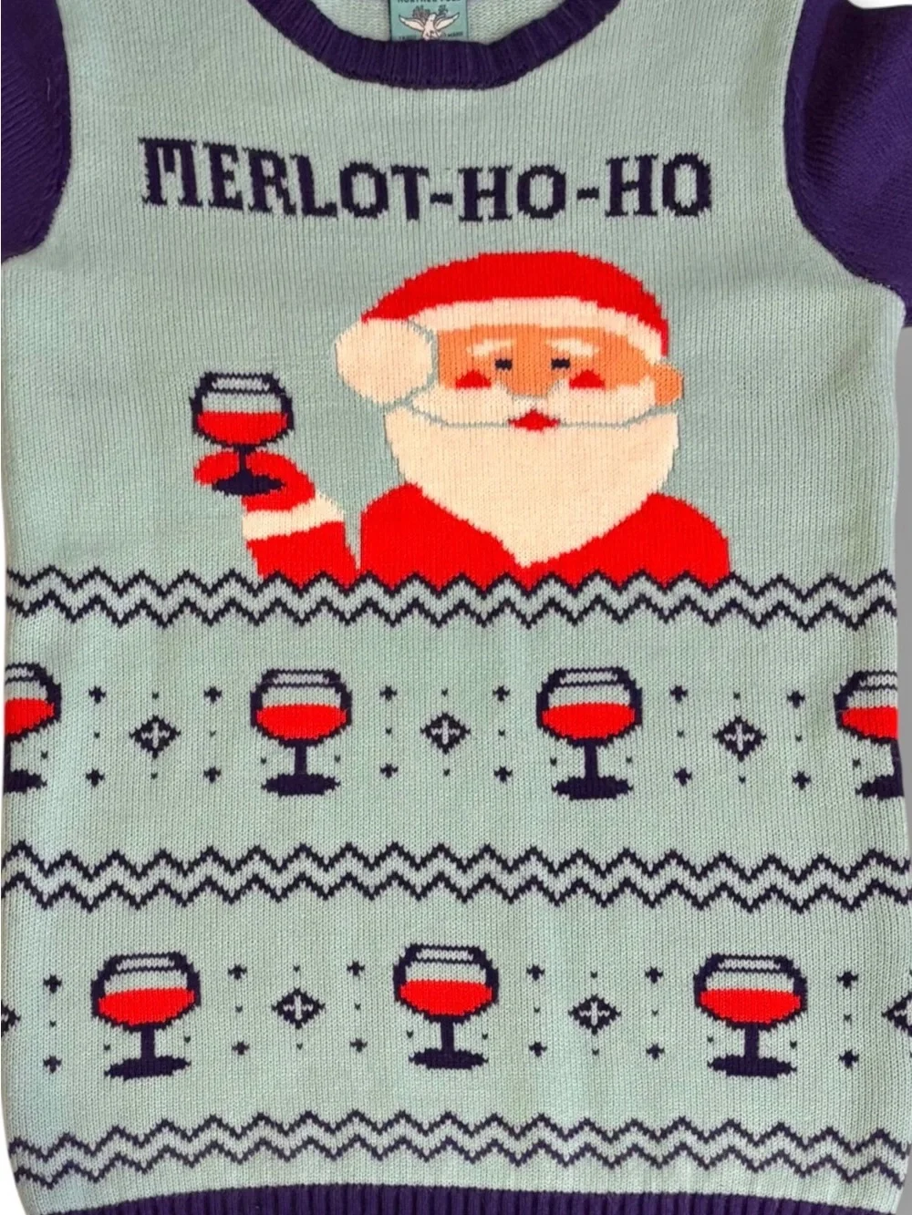 Ugly Christmas Sweater Norther Pole Merlot Ho Ho Holiday Party Women's Size XS